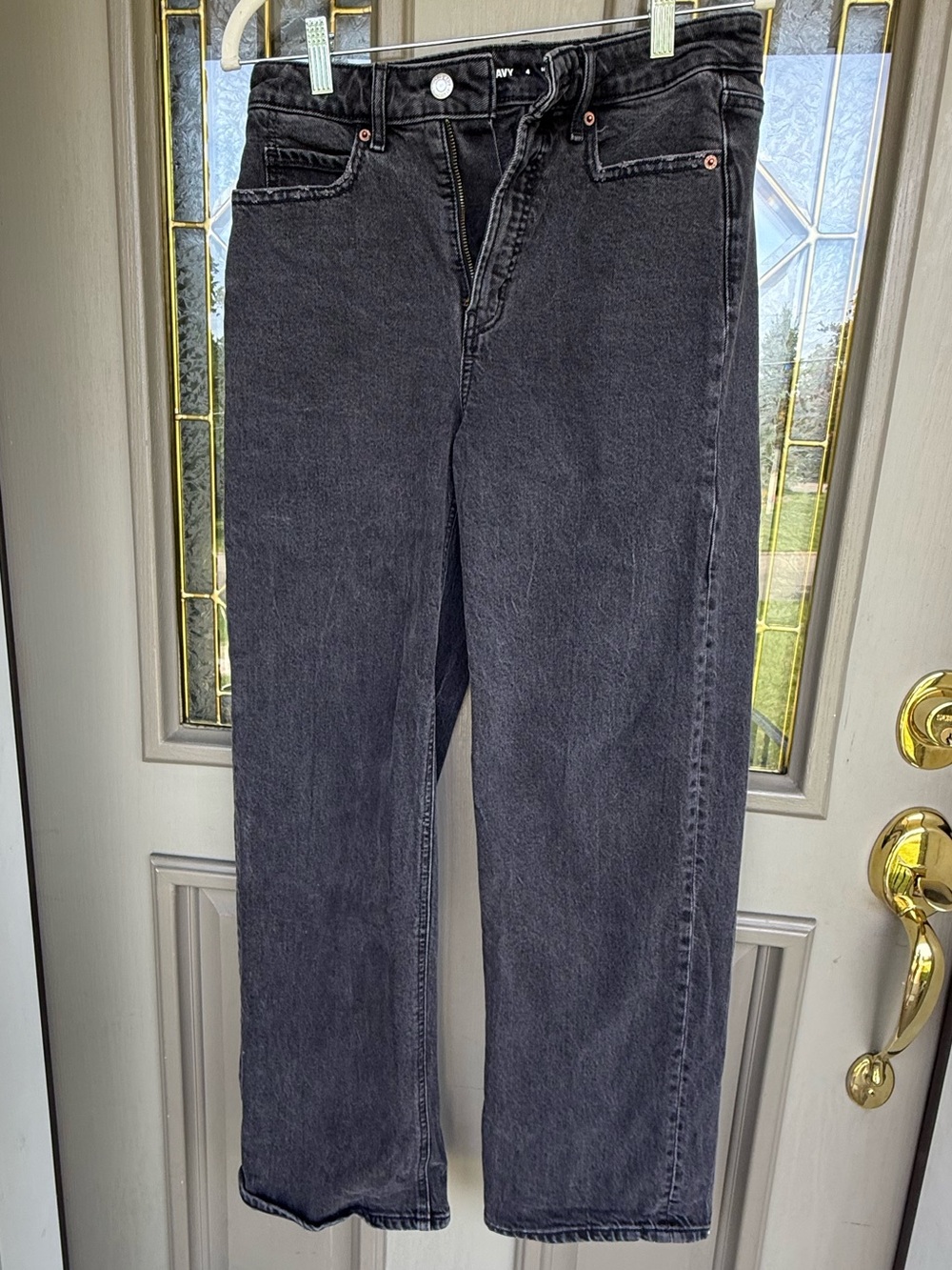 Old Navy Wide-Leg Jeans — Black Wash